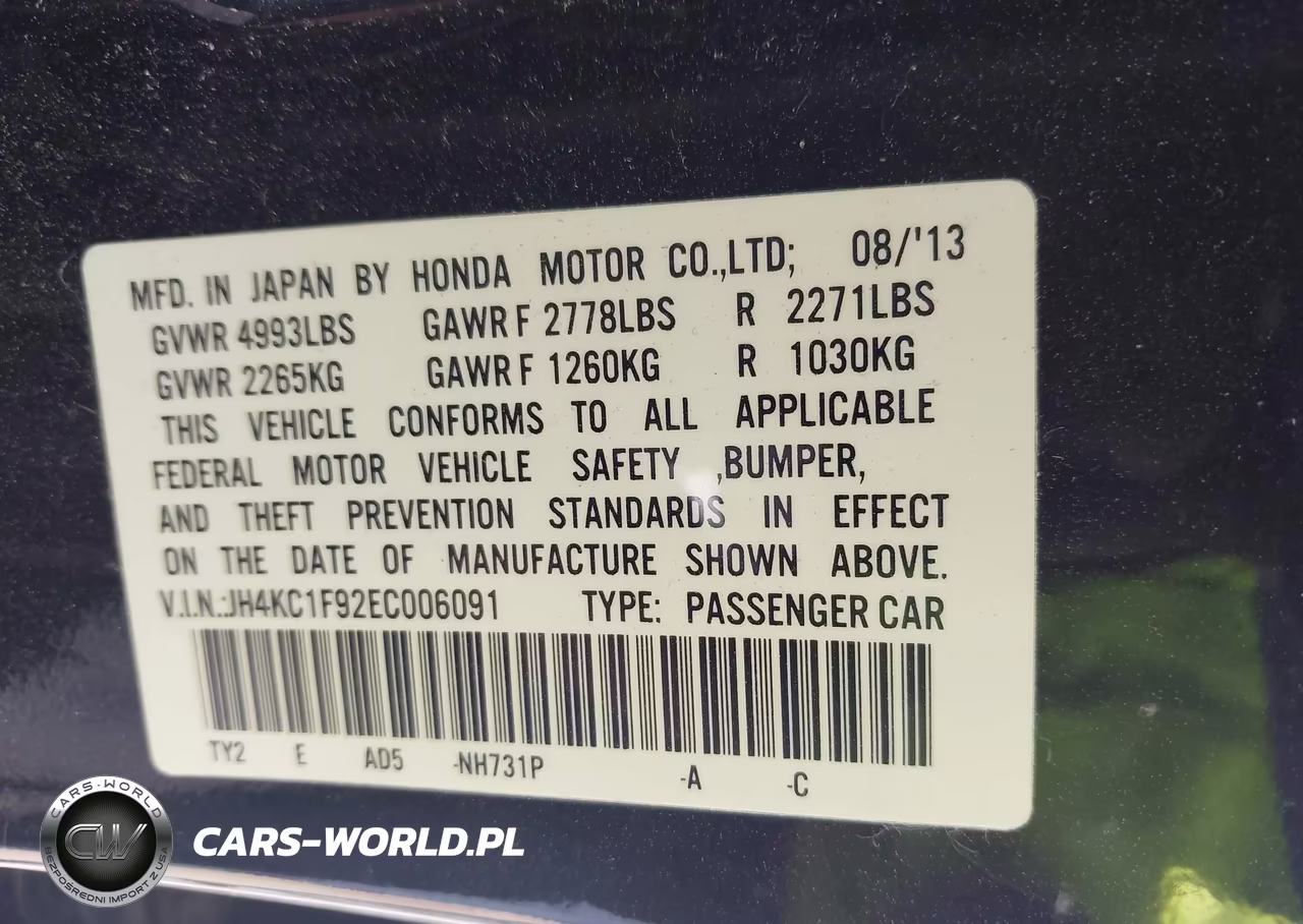 2014 Acura Rlx VIN:JH4KC1F92EC006091 - 9
