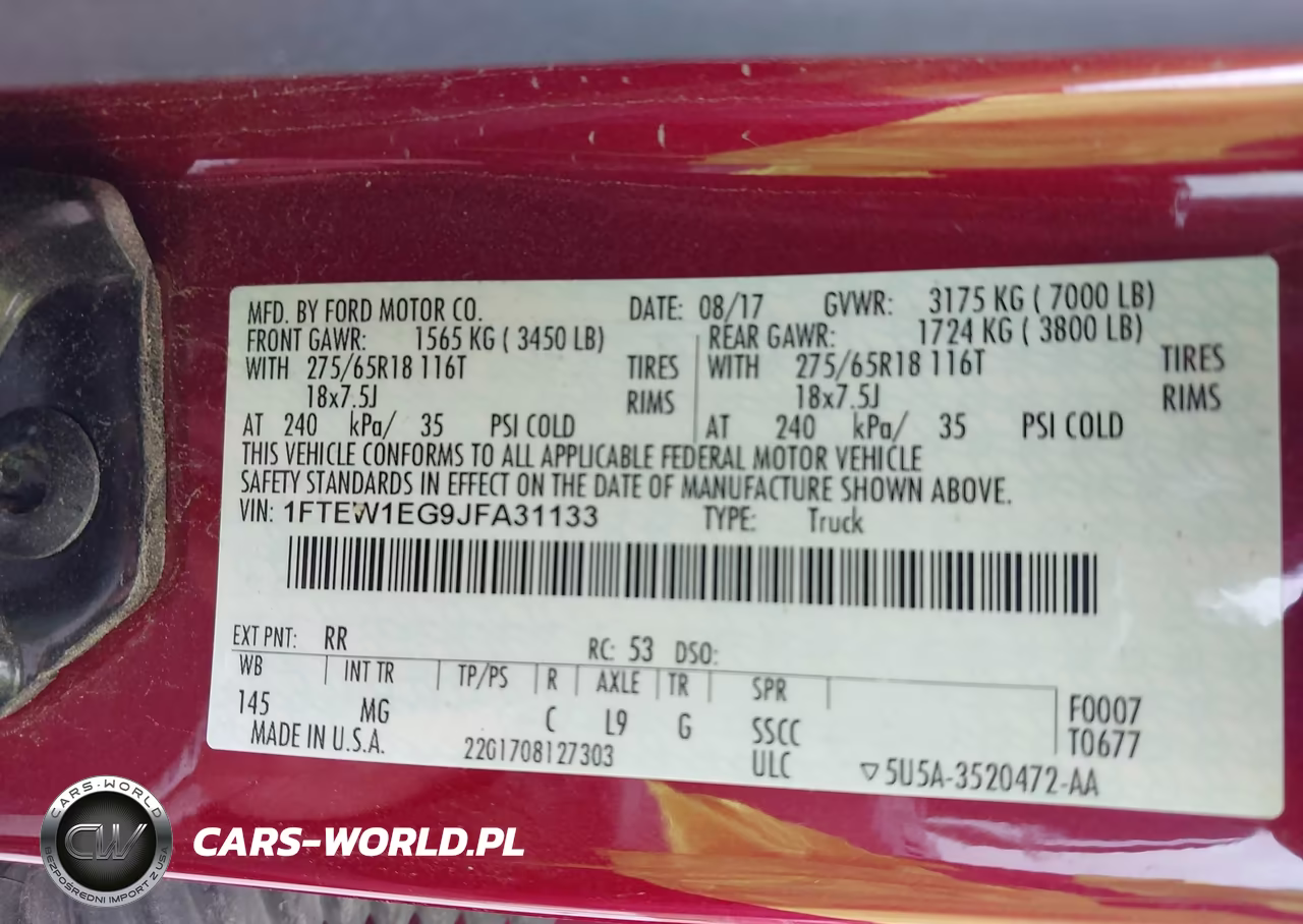 2018 Ford F-150 Xlt VIN:1FTEW1EG9JFA31133 - 9