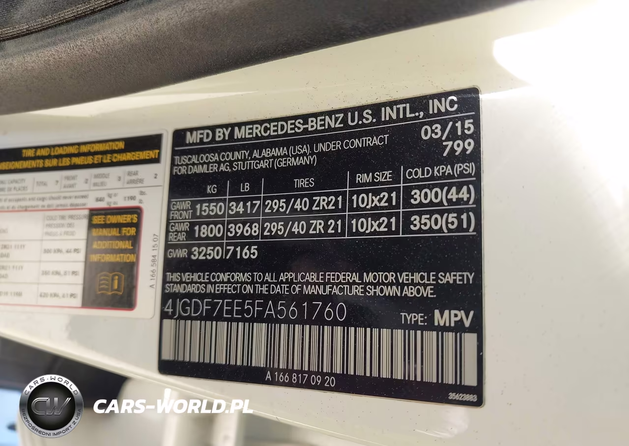 2015 Mercedes-Benz Gl 63 Amg 4Matic VIN:4JGDF7EE5FA561760 - 9