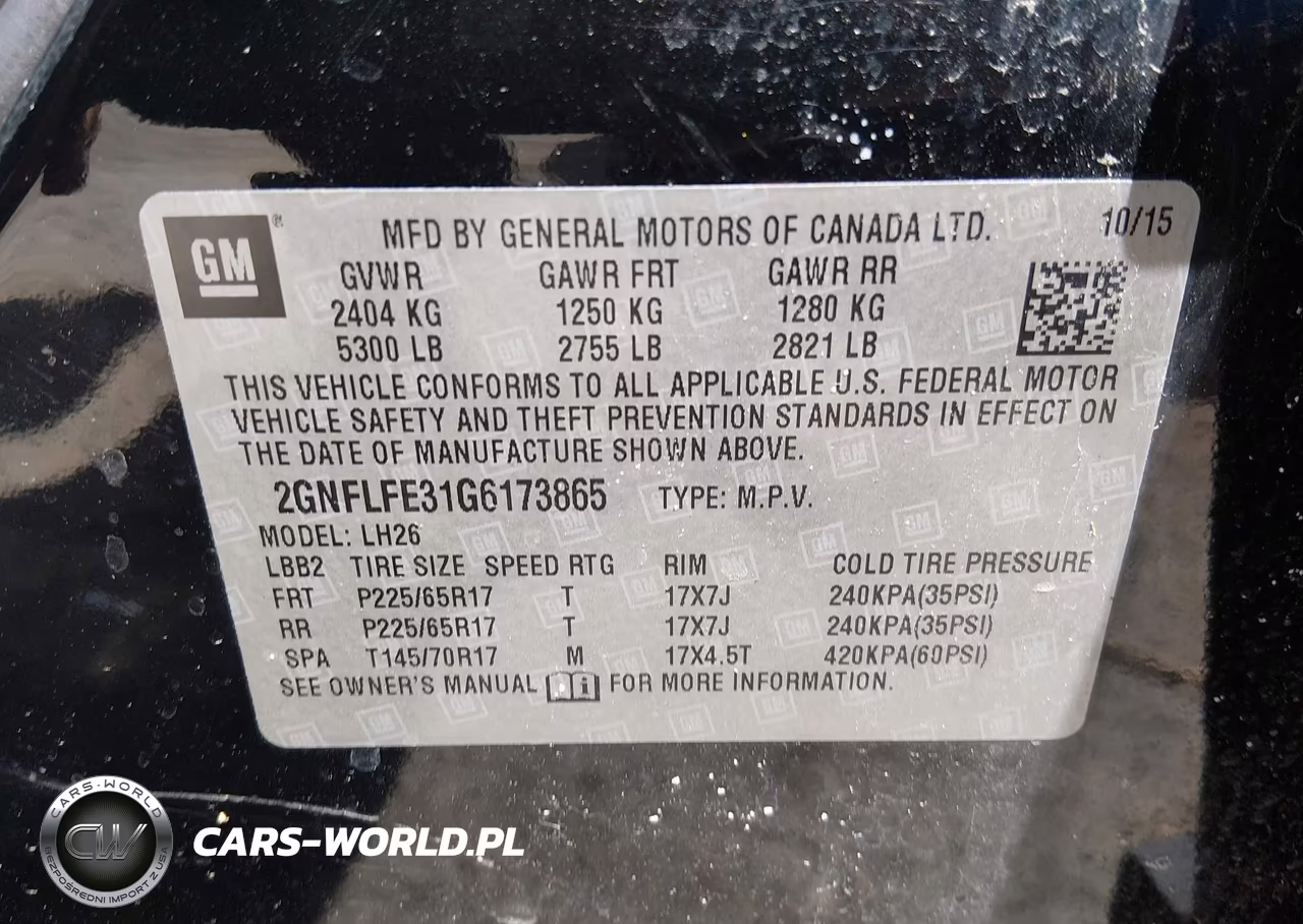 2016 Chevrolet Equinox Lt VIN:2GNFLFE31G6173865 - 9