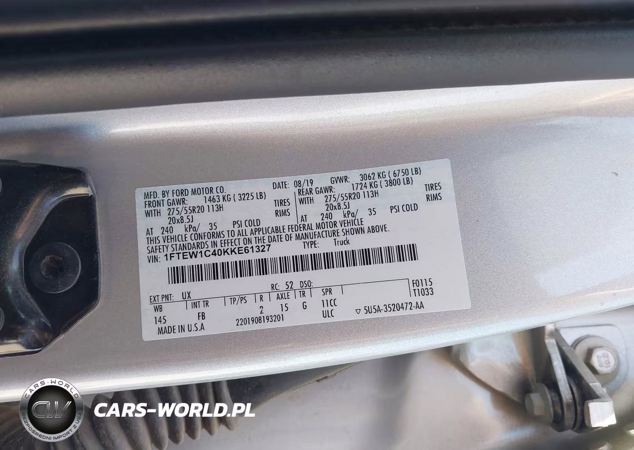 2019 Ford F-150 Xlt VIN:1FTEW1C40KKE61327 - 9