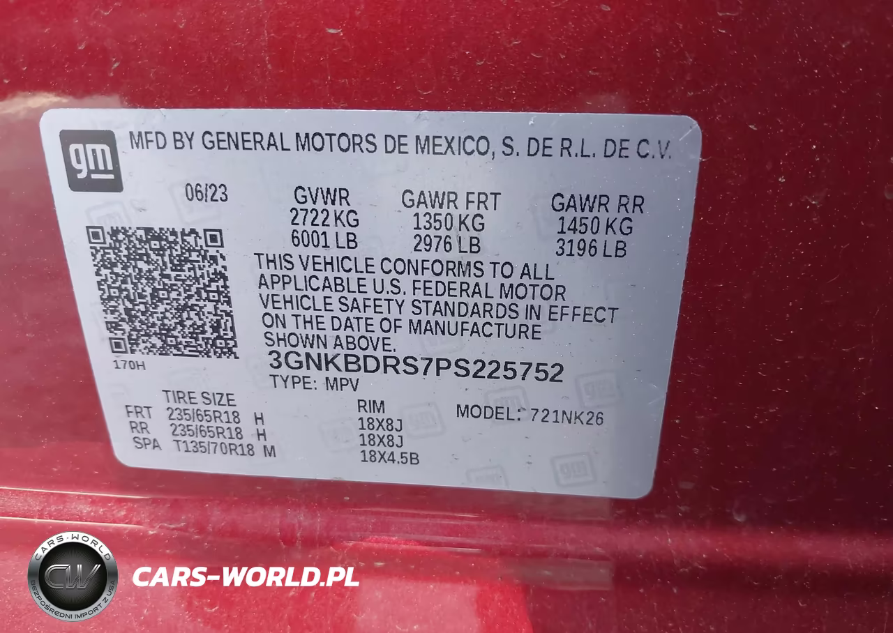 2023 Chevrolet Blazer Fwd 3Lt VIN:3GNKBDRS7PS225752 - 9