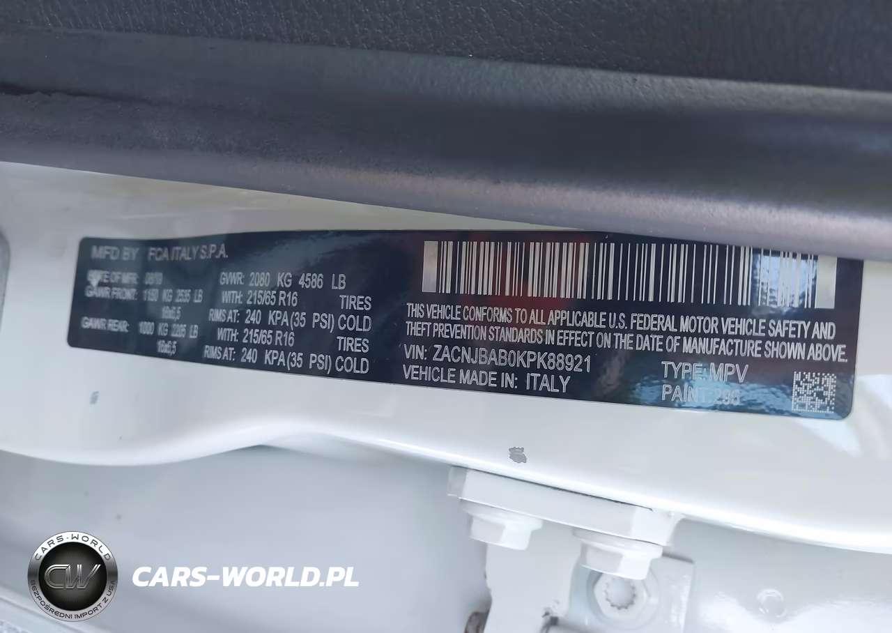 2019 Jeep Renegade Sport 4X4 VIN:ZACNJBAB0KPK88921 - 9