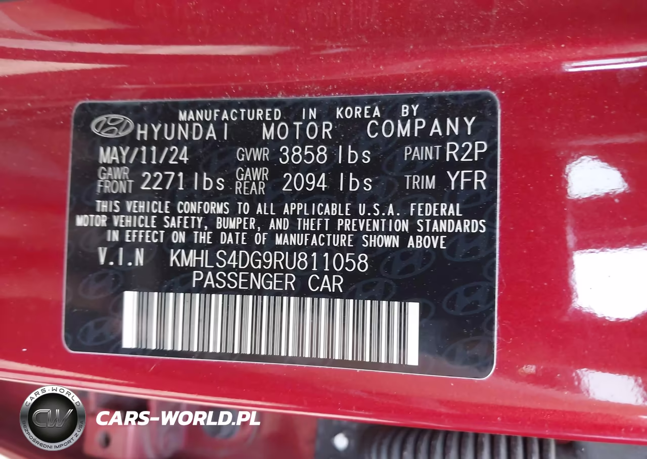 2024 Hyundai Elantra Sel VIN:KMHLS4DG9RU811058 - 9