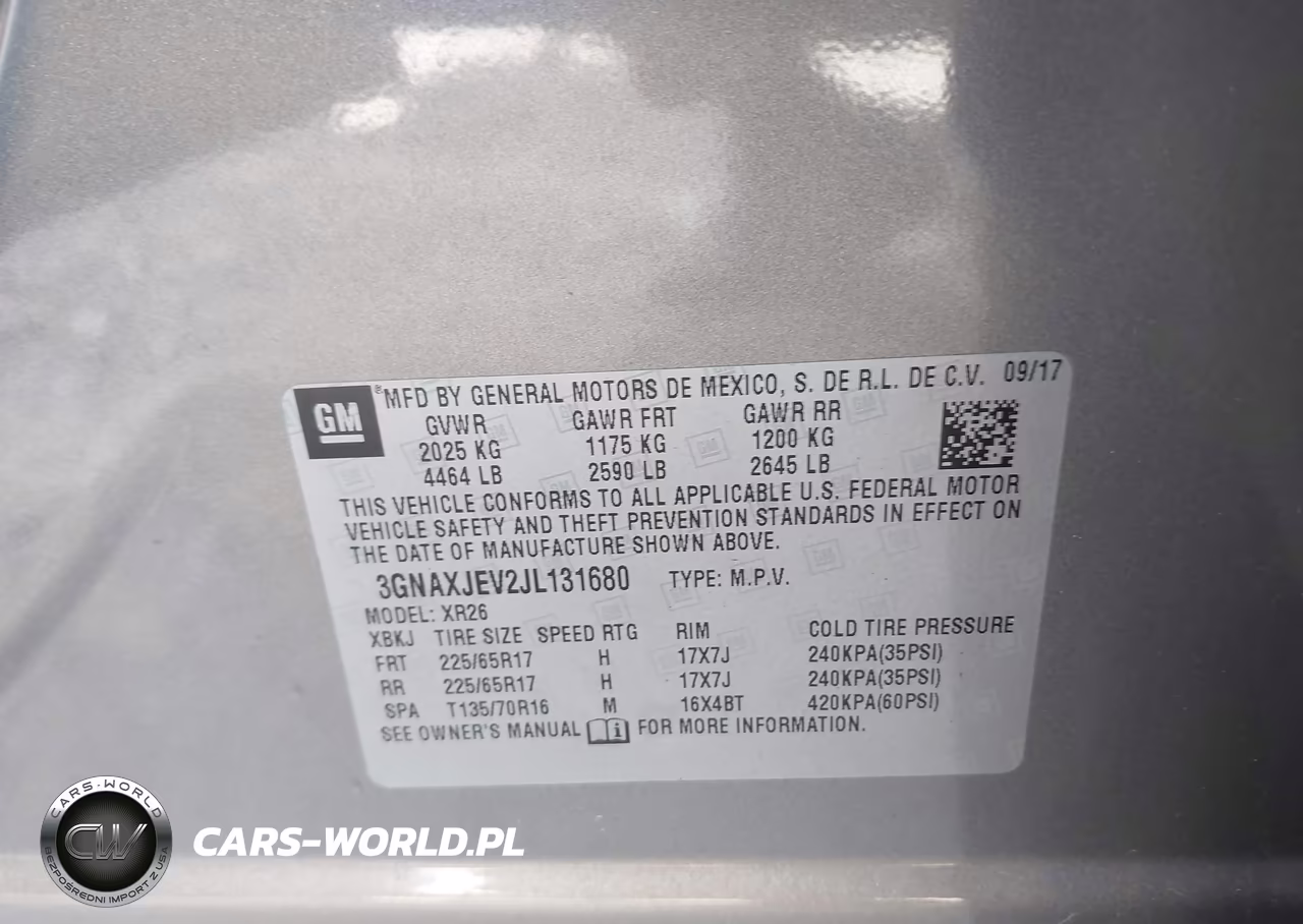 2018 Chevrolet Equinox Lt VIN:3GNAXJEV2JL131680 - 9