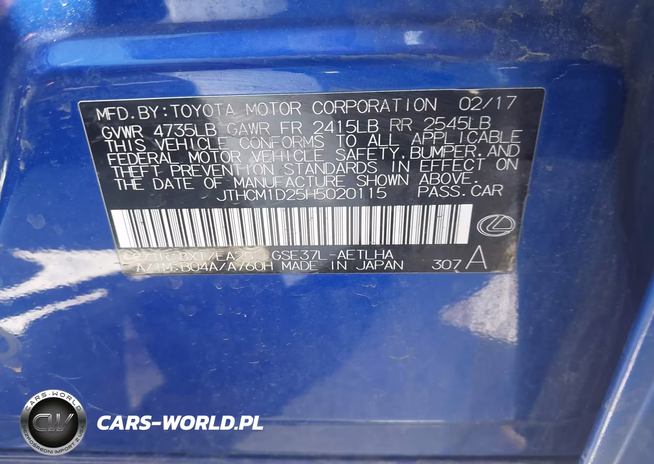 2017 Lexus Is 300 VIN:JTHCM1D25H5020115 - 9