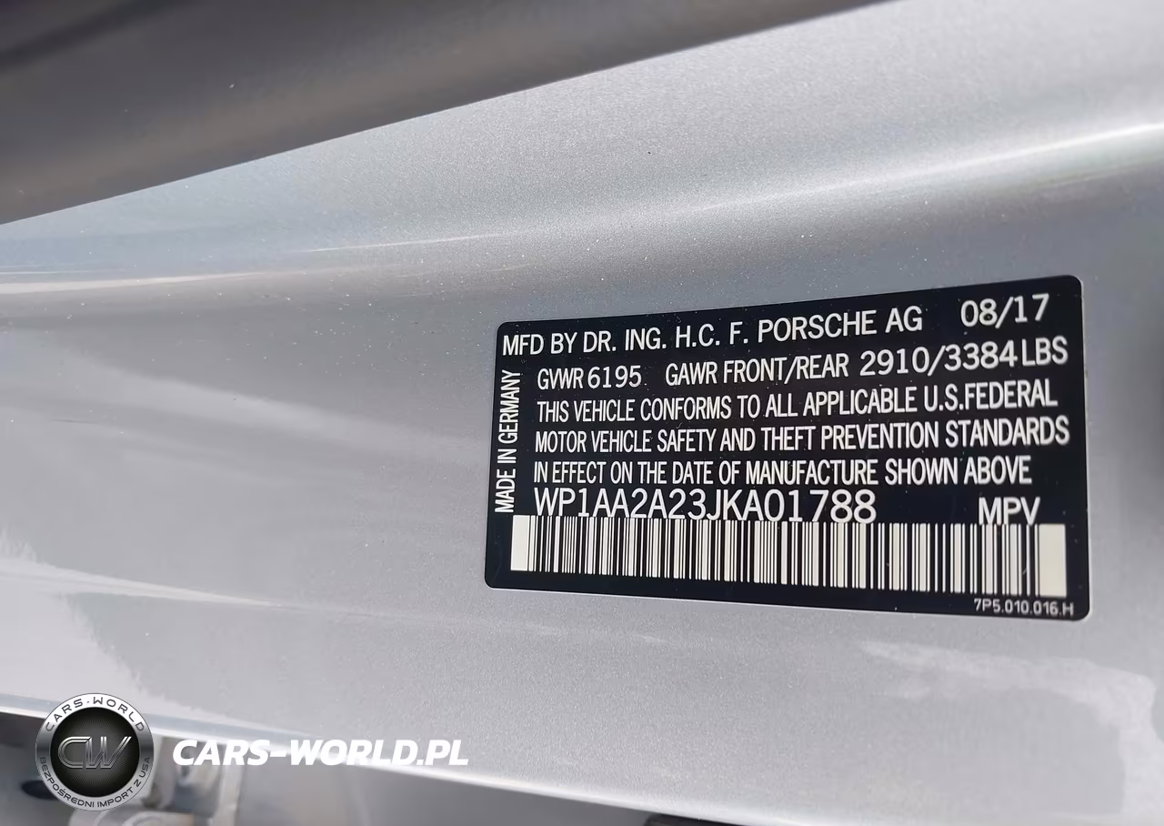 2018 Porsche Cayenne Platinum Edition VIN:WP1AA2A23JKA01788 - 9