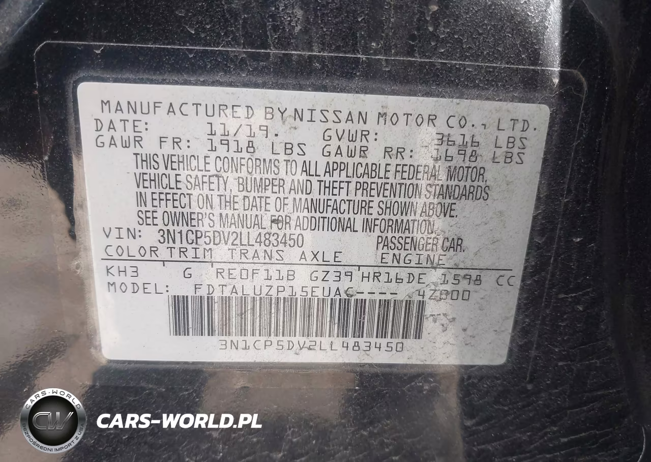 2020 Nissan Kicks Sr Xtronic Cvt VIN:3N1CP5DV2LL483450 - 9