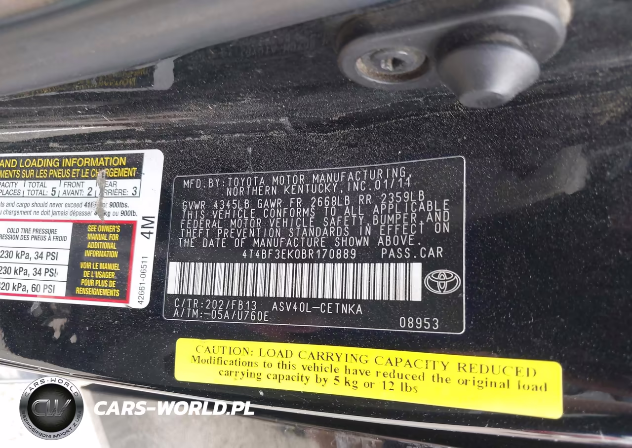 2011 Toyota Camry Le VIN:4T4BF3EK0BR170889 - 9