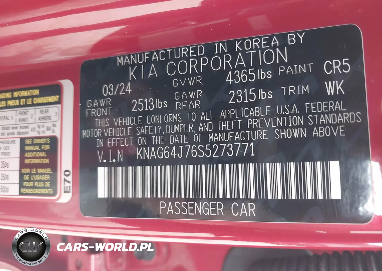 2025 Kia K5 Gt-Line VIN:KNAG64J76S5273771 - 9