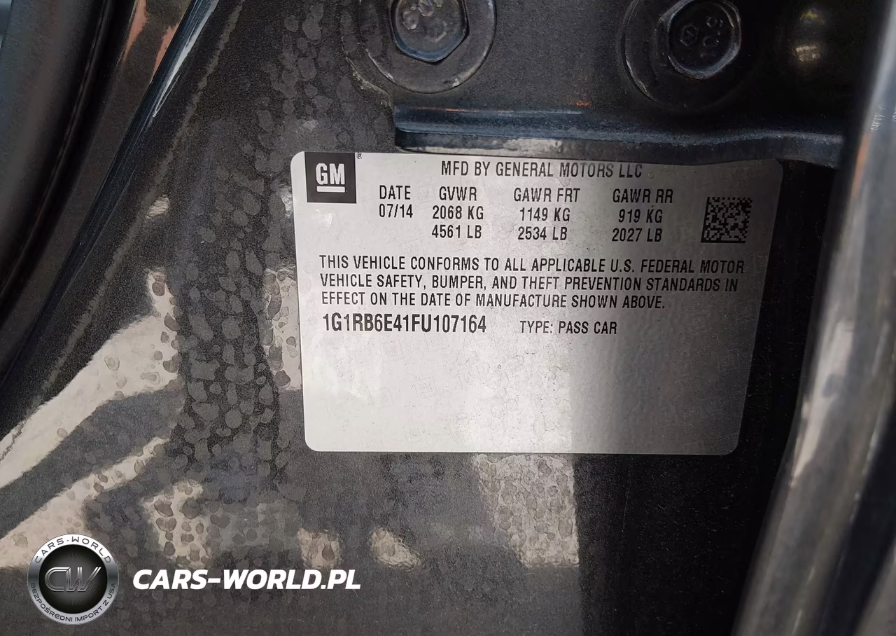 2015 Chevrolet Volt VIN:1G1RB6E41FU107164 - 9
