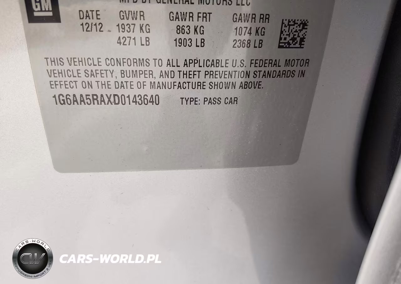 2013 Cadillac Ats Standard VIN:1G6AA5RAXD0143640 - 9