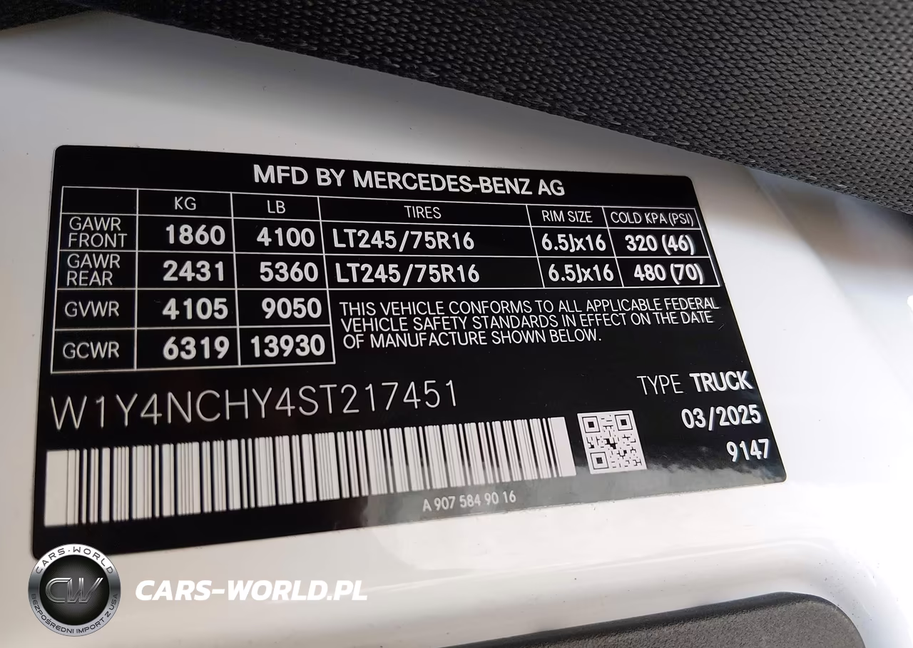 2025 Mercedes-Benz Sprinter 2500 High Roof 4-Cyl Diesel Ho VIN:W1Y4NCHY4ST217451 - 9