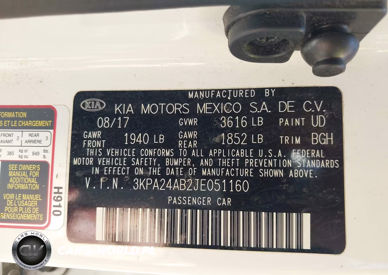 2018 Kia Rio Lx VIN:3KPA24AB2JE051160 - 9