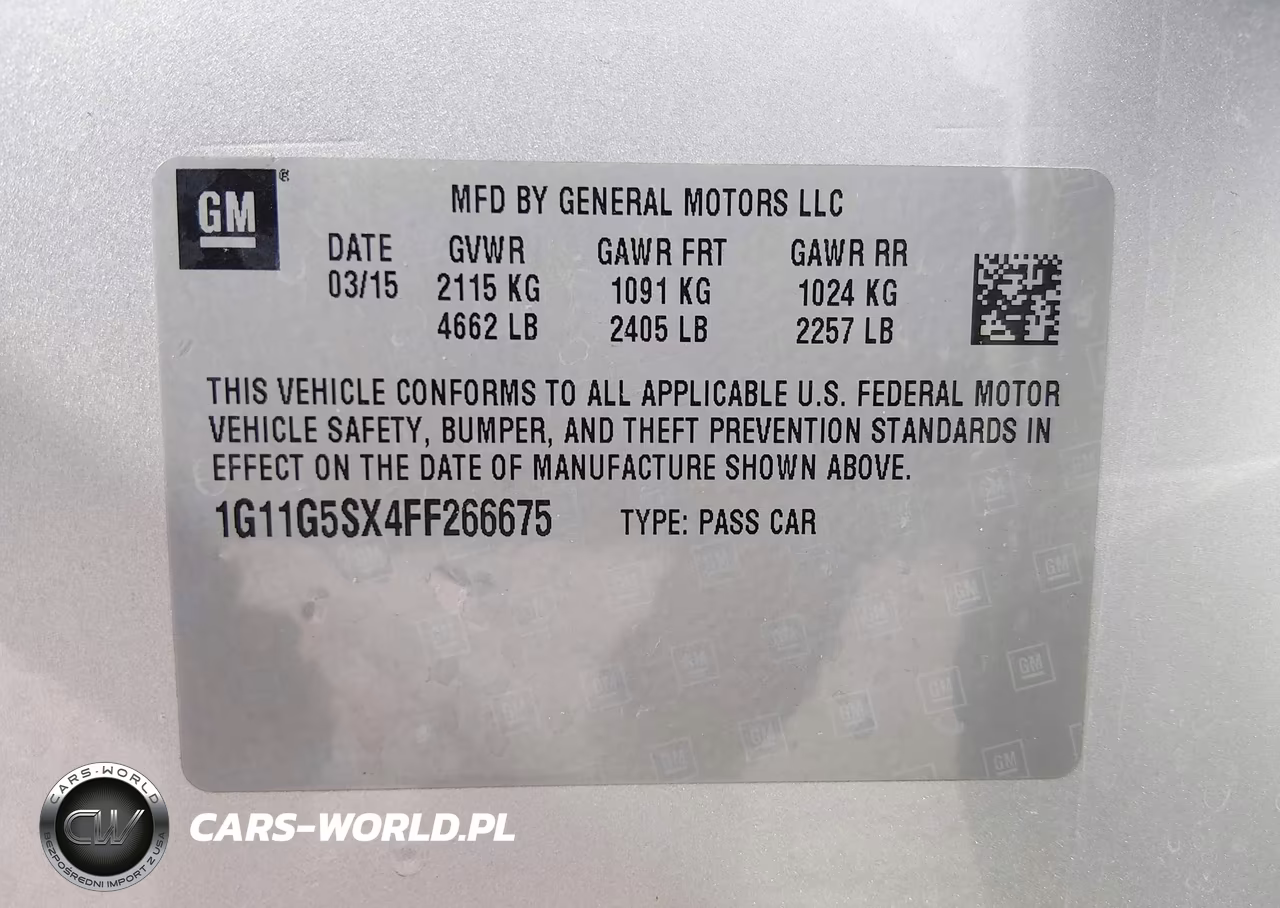 2015 Chevrolet Malibu 2Lz VIN:1G11G5SX4FF266675 - 9