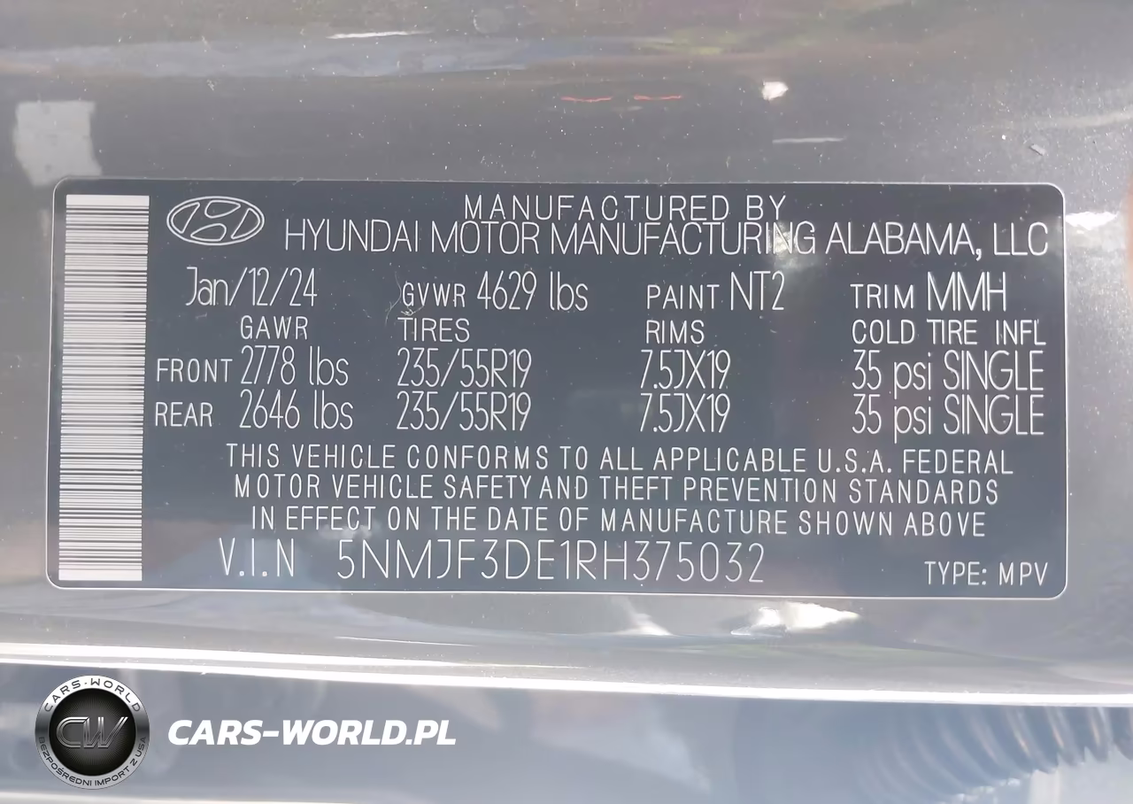 2024 Hyundai Tucson Sel VIN:5NMJF3DE1RH375032 - 9