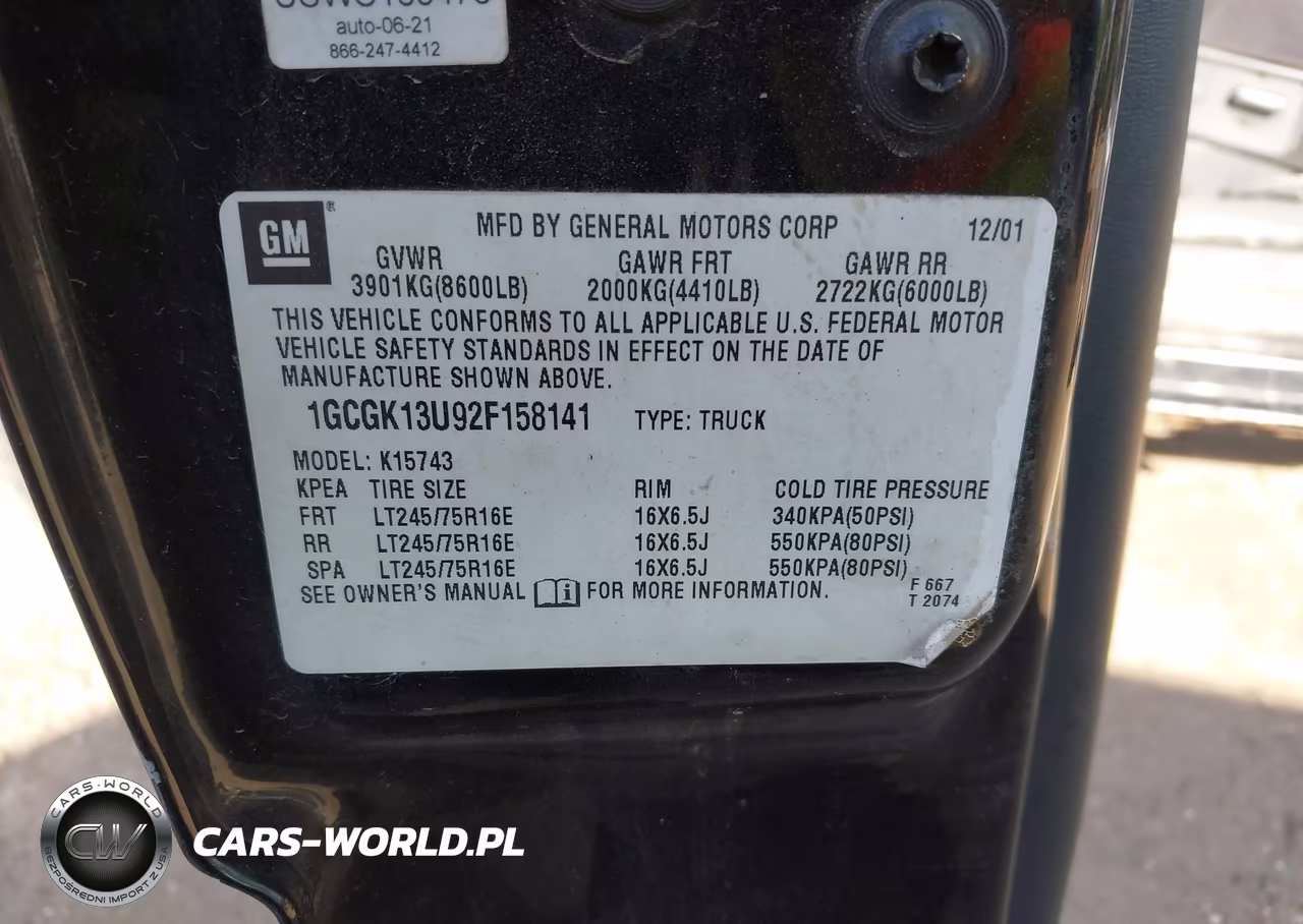 2002 Chevrolet Silverado 1500Hd Ls VIN:1GCGK13U92F158141 - 9