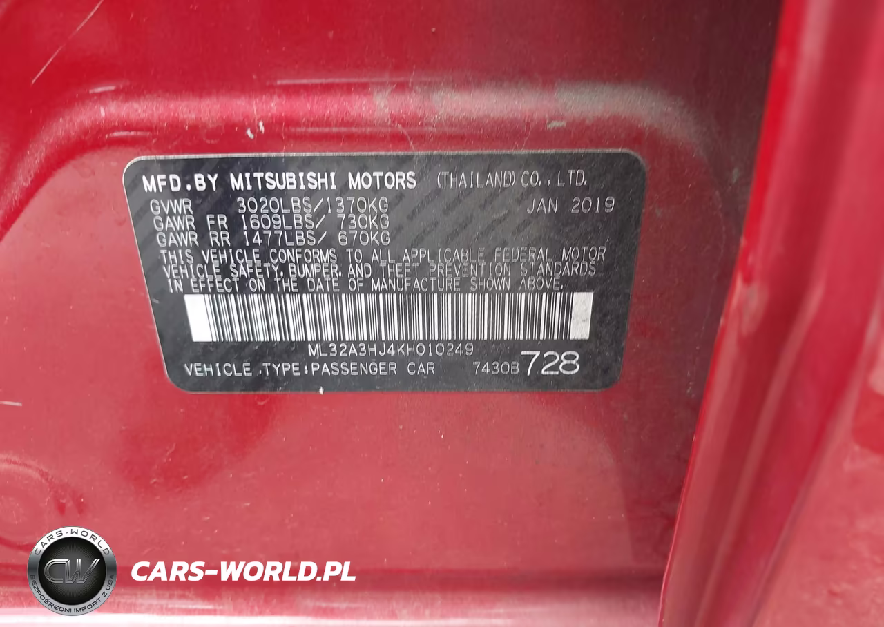 2019 Mitsubishi Mirage Es VIN:ML32A3HJ4KH010249 - 9