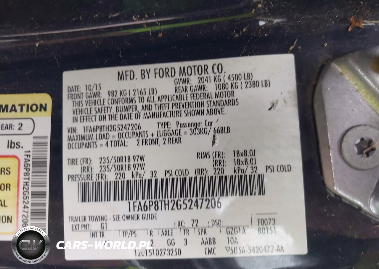 2016 Ford Mustang Ecoboost VIN:1FA6P8TH2G5247206 - 9