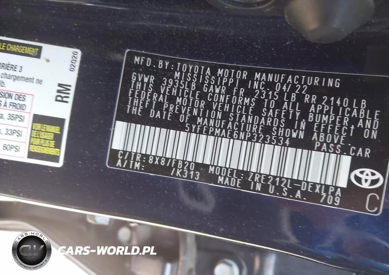 2022 Toyota Corolla Le VIN:5YFEPMAE6NP323534 - 9