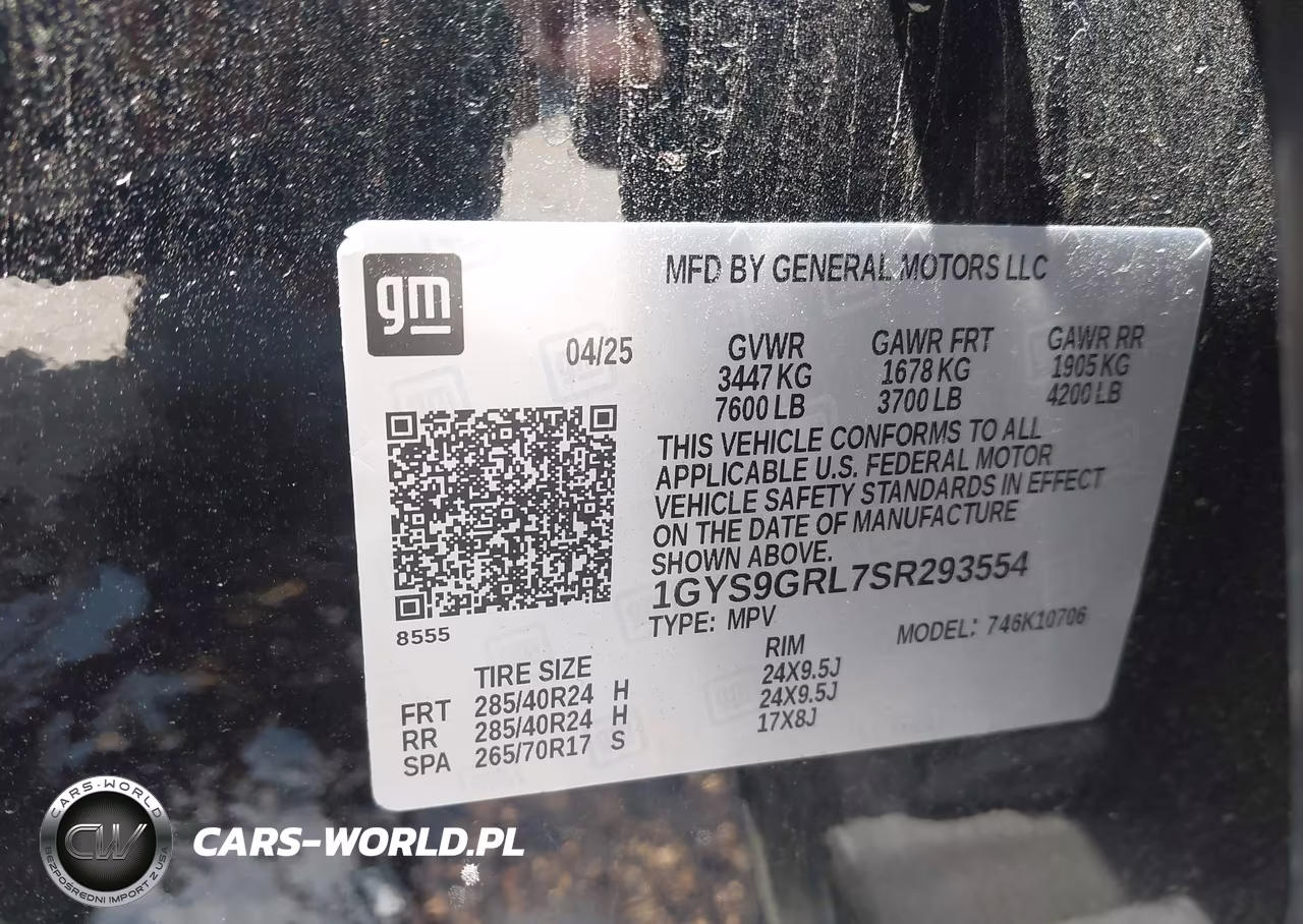 2025 Cadillac Escalade Sport Platinum VIN:1GYS9GRL7SR293554 - 9