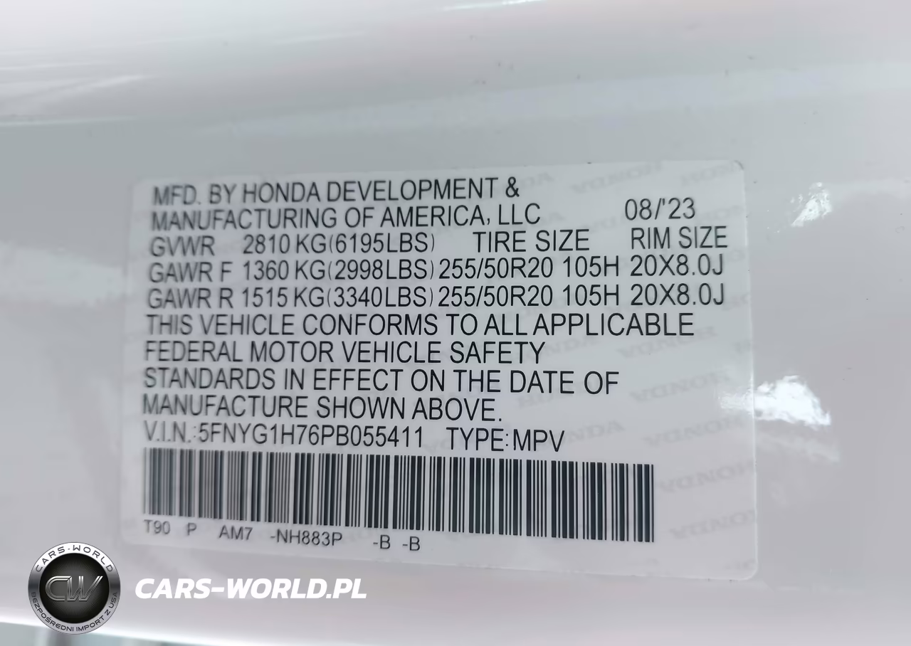 2023 Honda Pilot Awd Touring VIN:5FNYG1H76PB055411 - 9