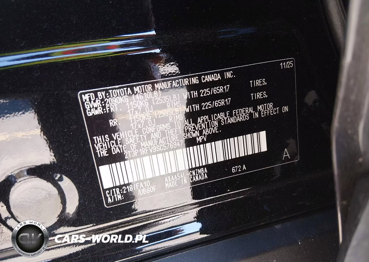 2025 Toyota Rav4 Xle VIN:2T3P1RFV9SC576947 - 9