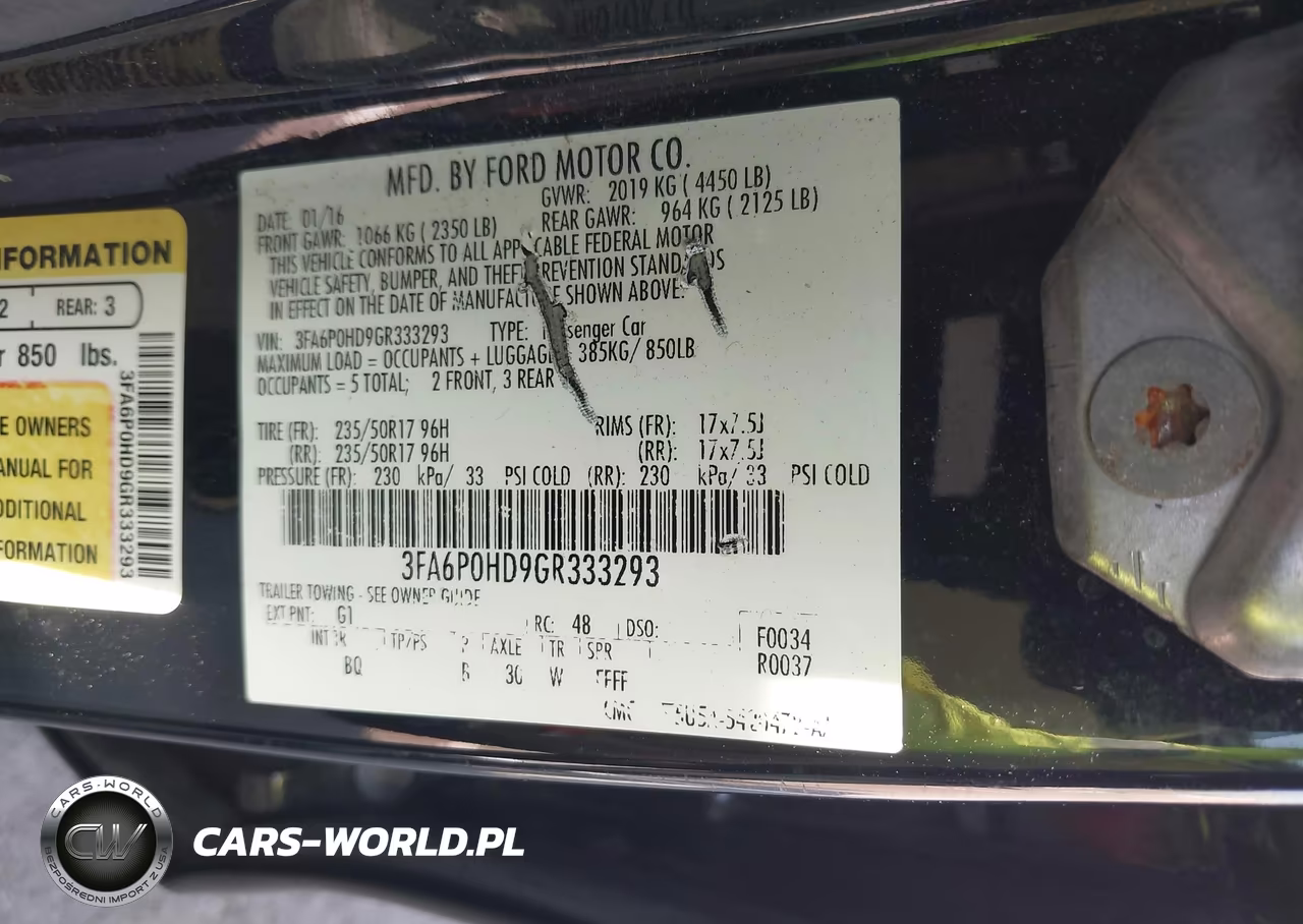 2016 Ford Fusion Se VIN:3FA6P0HD9GR333293 - 9