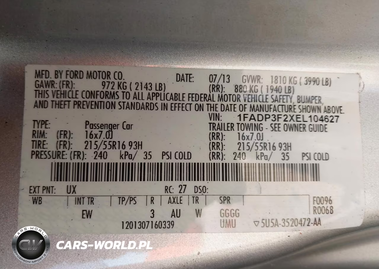 2014 Ford Focus Se VIN:1FADP3F2XEL104627 - 9