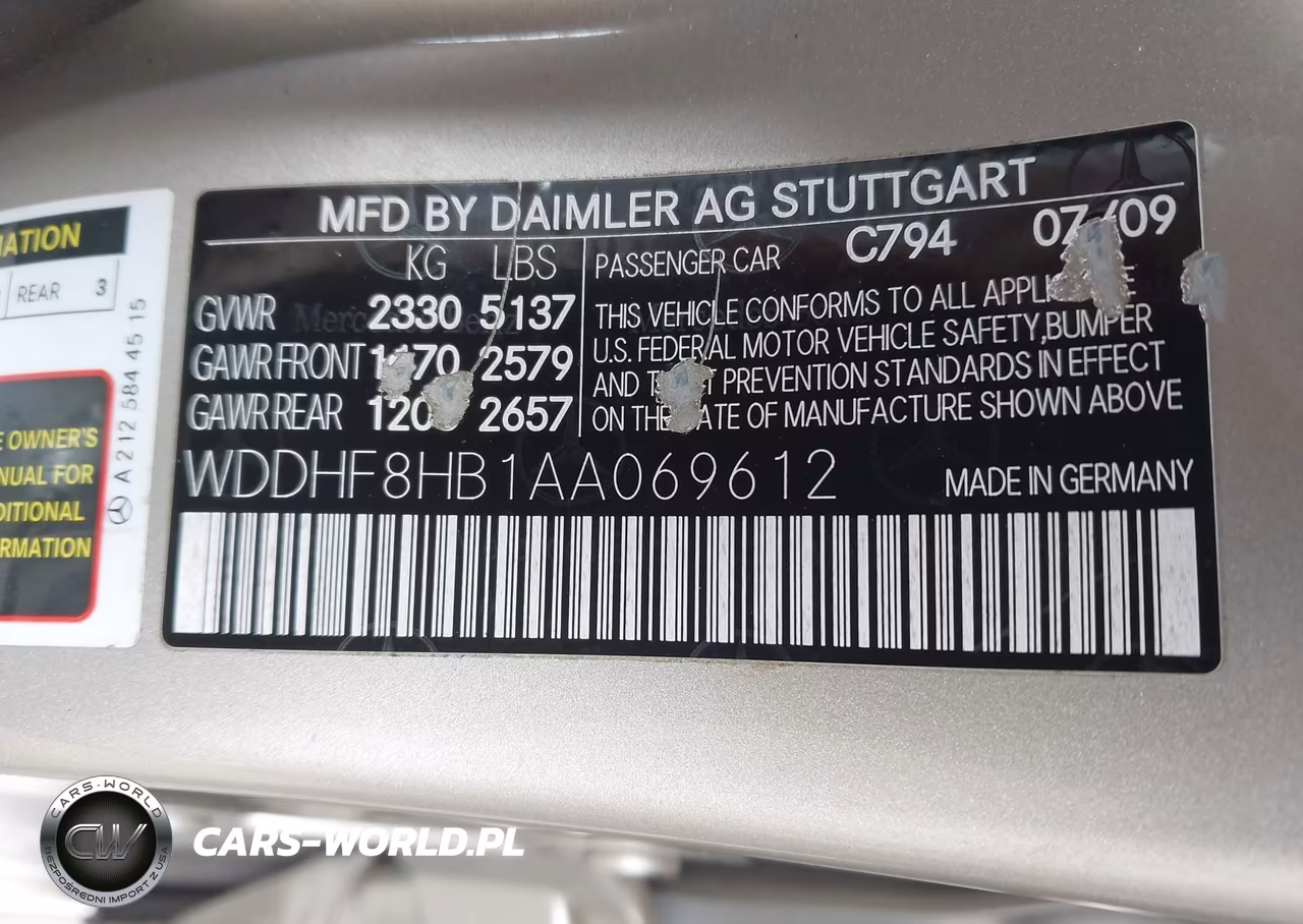 2010 Mercedes-Benz E 350 4Matic VIN:WDDHF8HB1AA069612 - 9