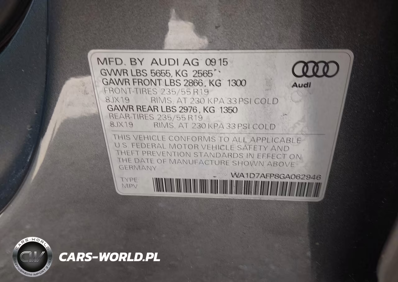 2016 Audi Q5 3.0T Premium Plus VIN:WA1D7AFP8GA062946 - 9