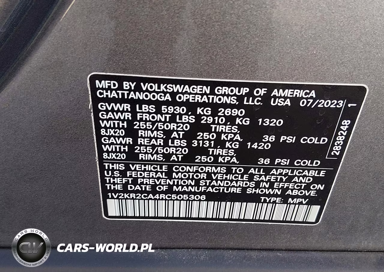2024 Volkswagen Atlas 2.0T Se W-Technology VIN:1V2KR2CA4RC505306 - 9