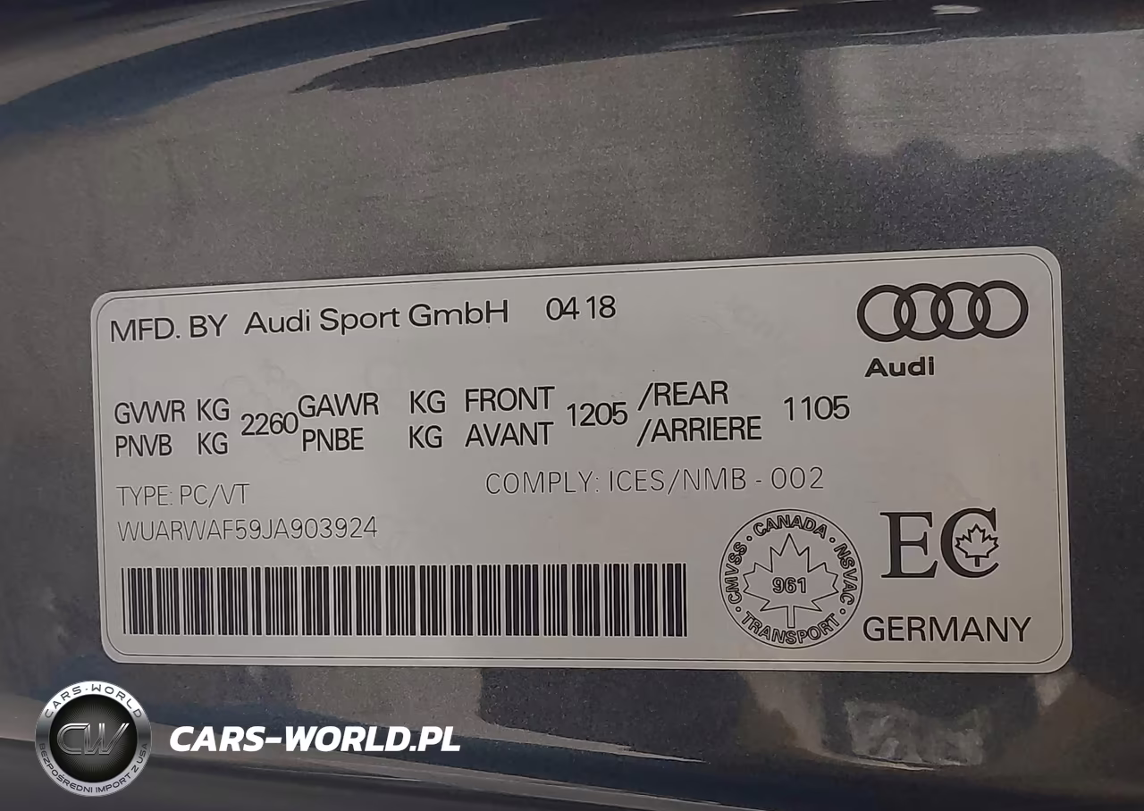 2018 Audi Rs 5 2.9T VIN:WUARWAF59JA903924 - 9