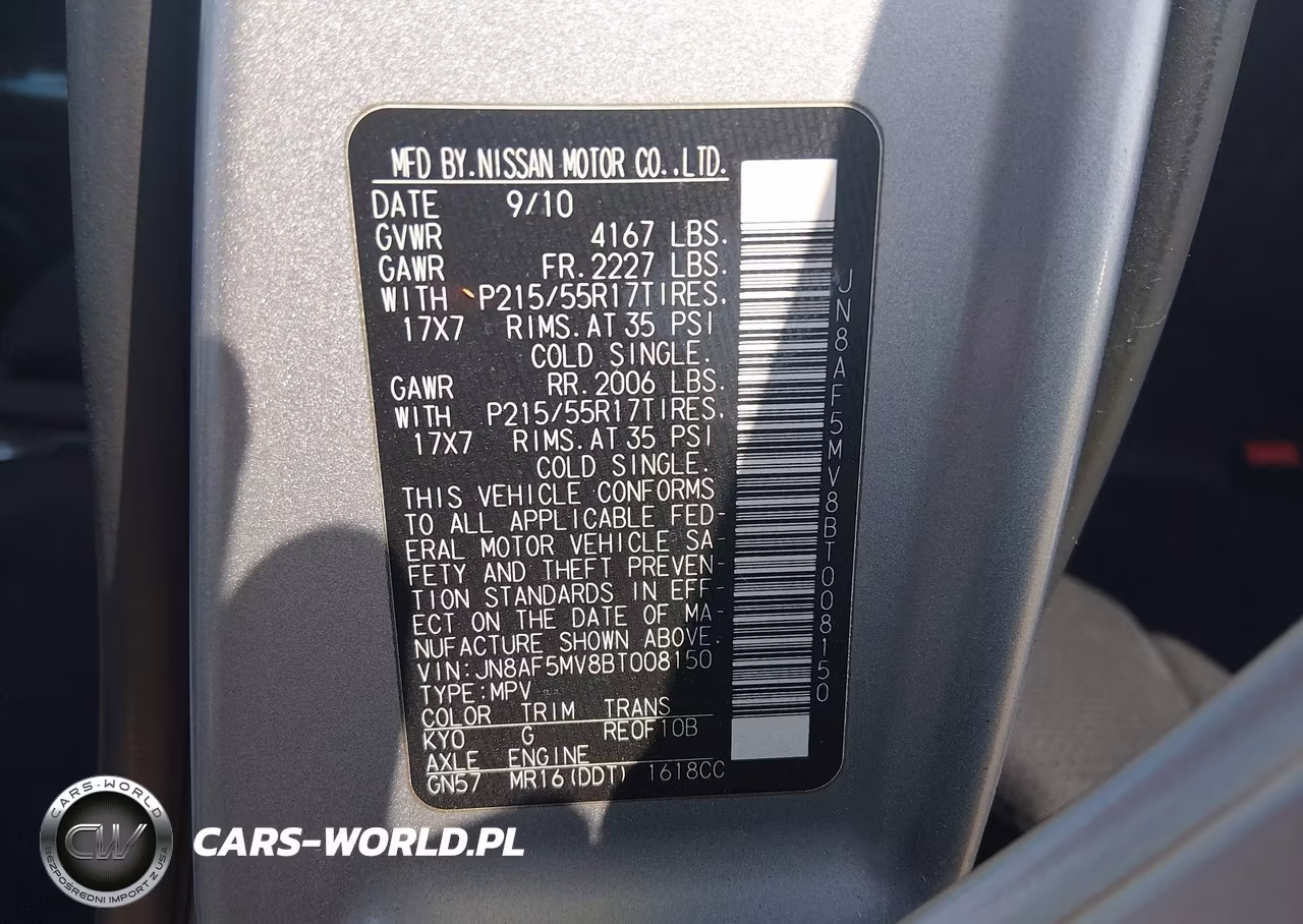 2011 Nissan Juke Sv VIN:JN8AF5MV8BT008150 - 9