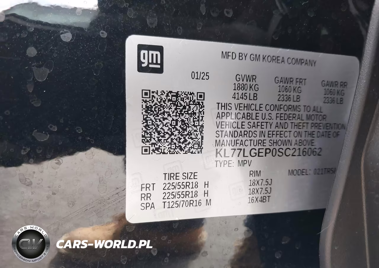 2025 Chevrolet Trax Fwd 1Rs VIN:KL77LGEP0SC216062 - 9