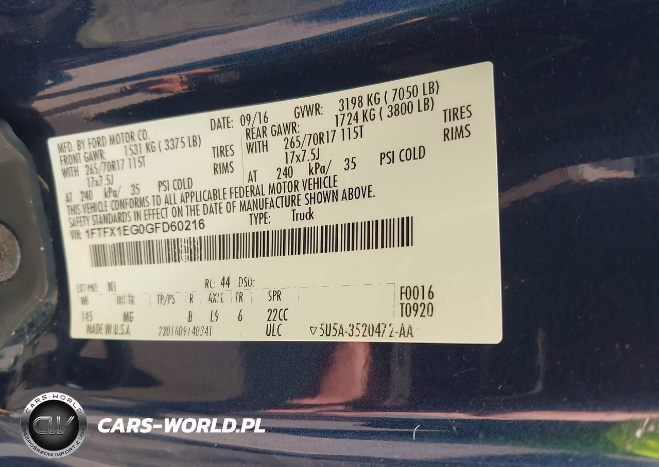 2016 Ford F-150 Xlt VIN:1FTFX1EG0GFD60216 - 9