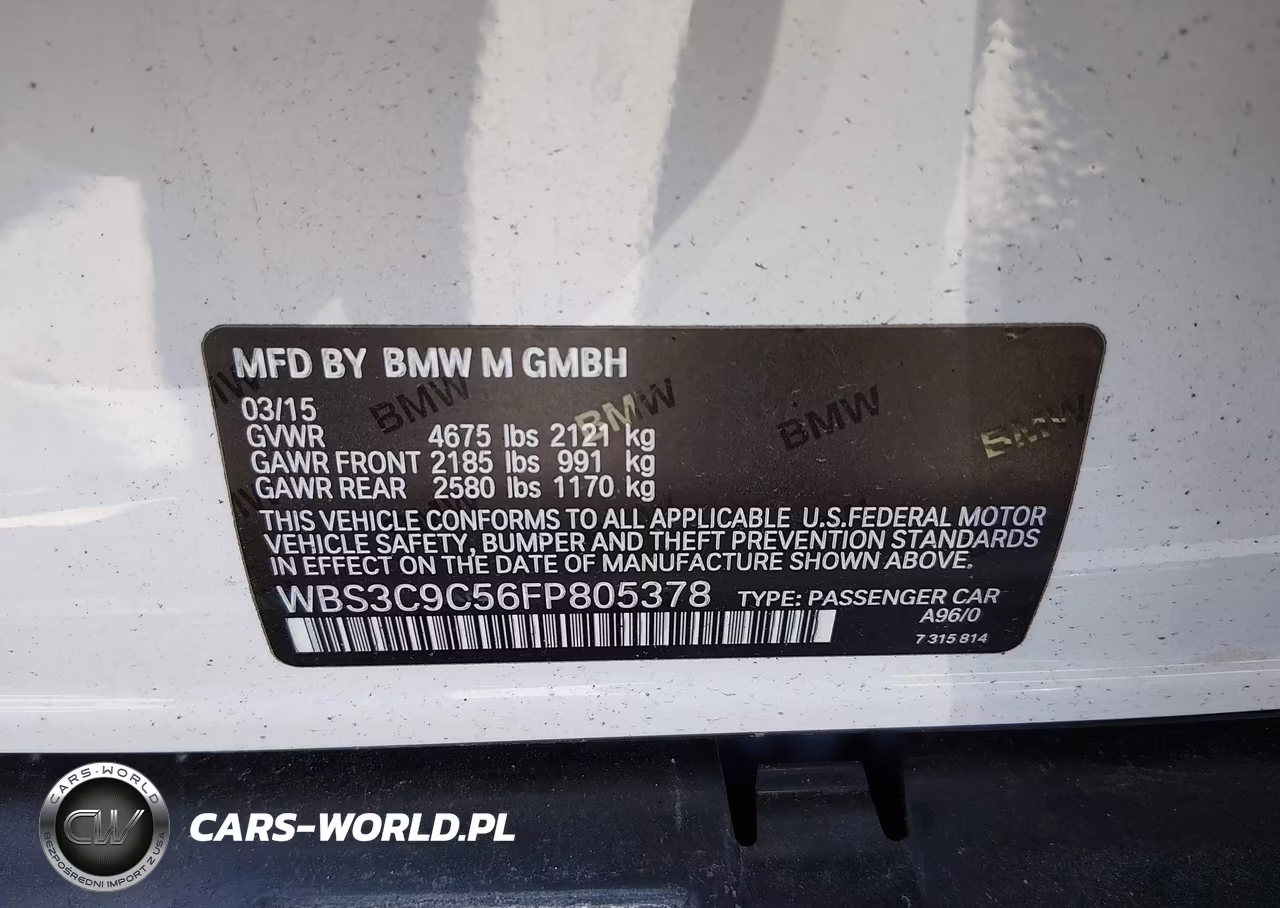 2015 BMW M3 VIN:WBS3C9C56FP805378 - 9