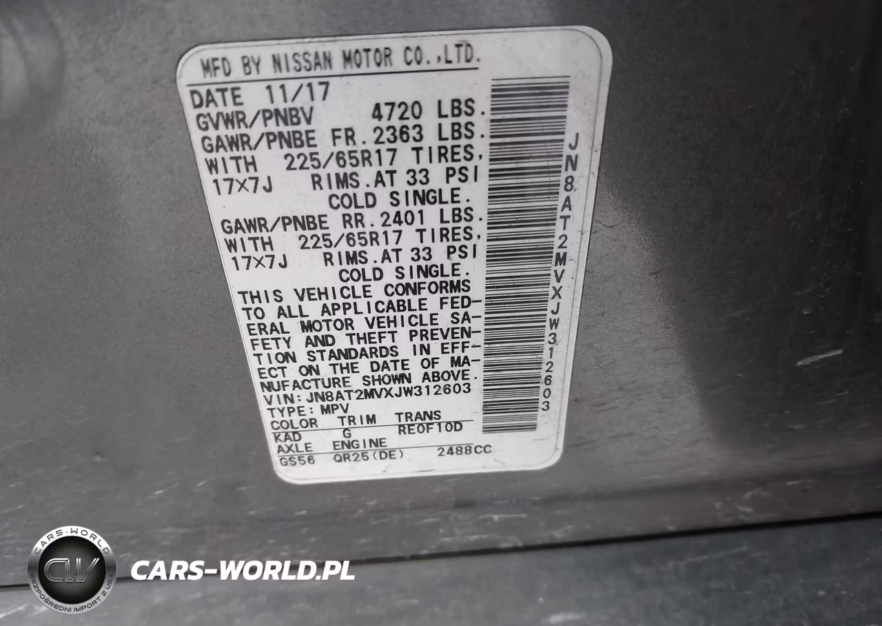 2018 Nissan Rogue Sv VIN:JN8AT2MVXJW312603 - 9
