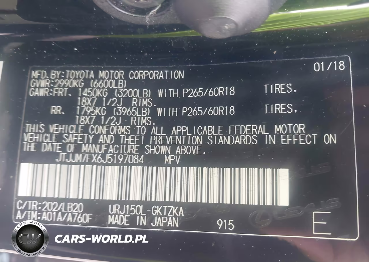 2018 Lexus Gx 460 Luxury VIN:JTJJM7FX6J5197084 - 9