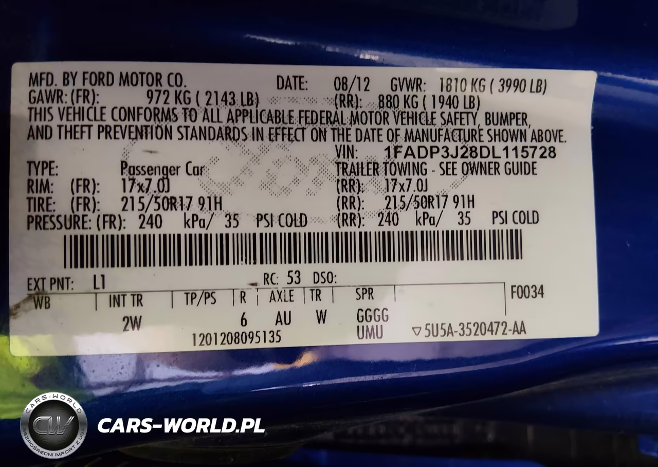 2013 Ford Focus Titanium VIN:1FADP3J28DL115728 - 9