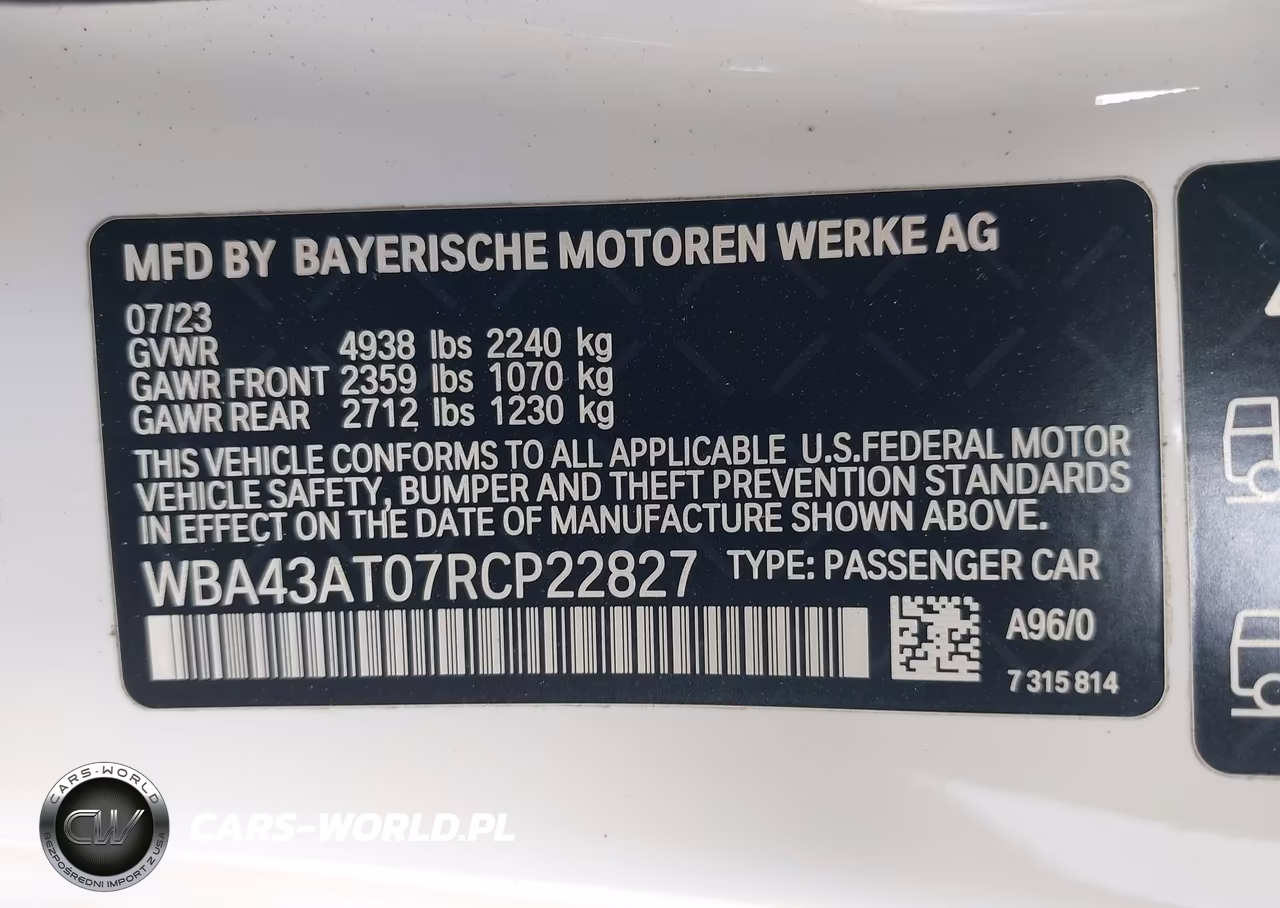 2024 BMW 430I xDrive VIN:WBA43AT07RCP22827 - 9