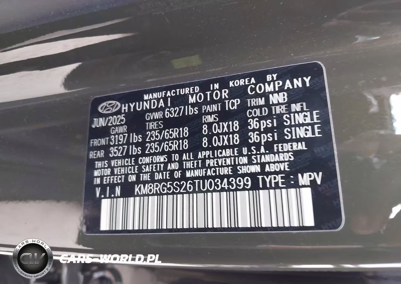 2026 Hyundai Palisade Sel VIN:KM8RG5S26TU034399 - 9