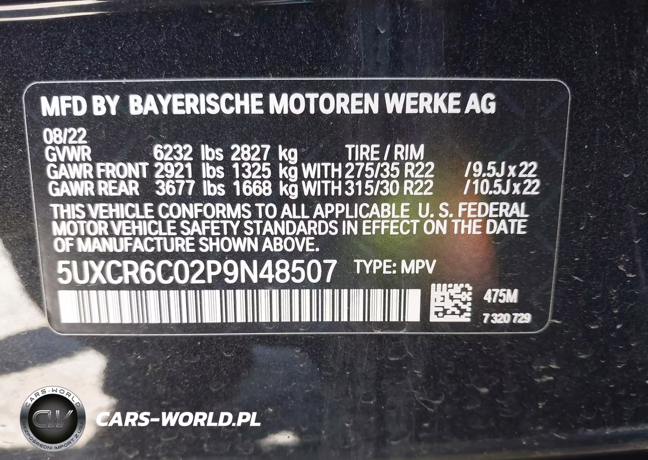 2023 BMW X5 xDrive40I VIN:5UXCR6C02P9N48507 - 9