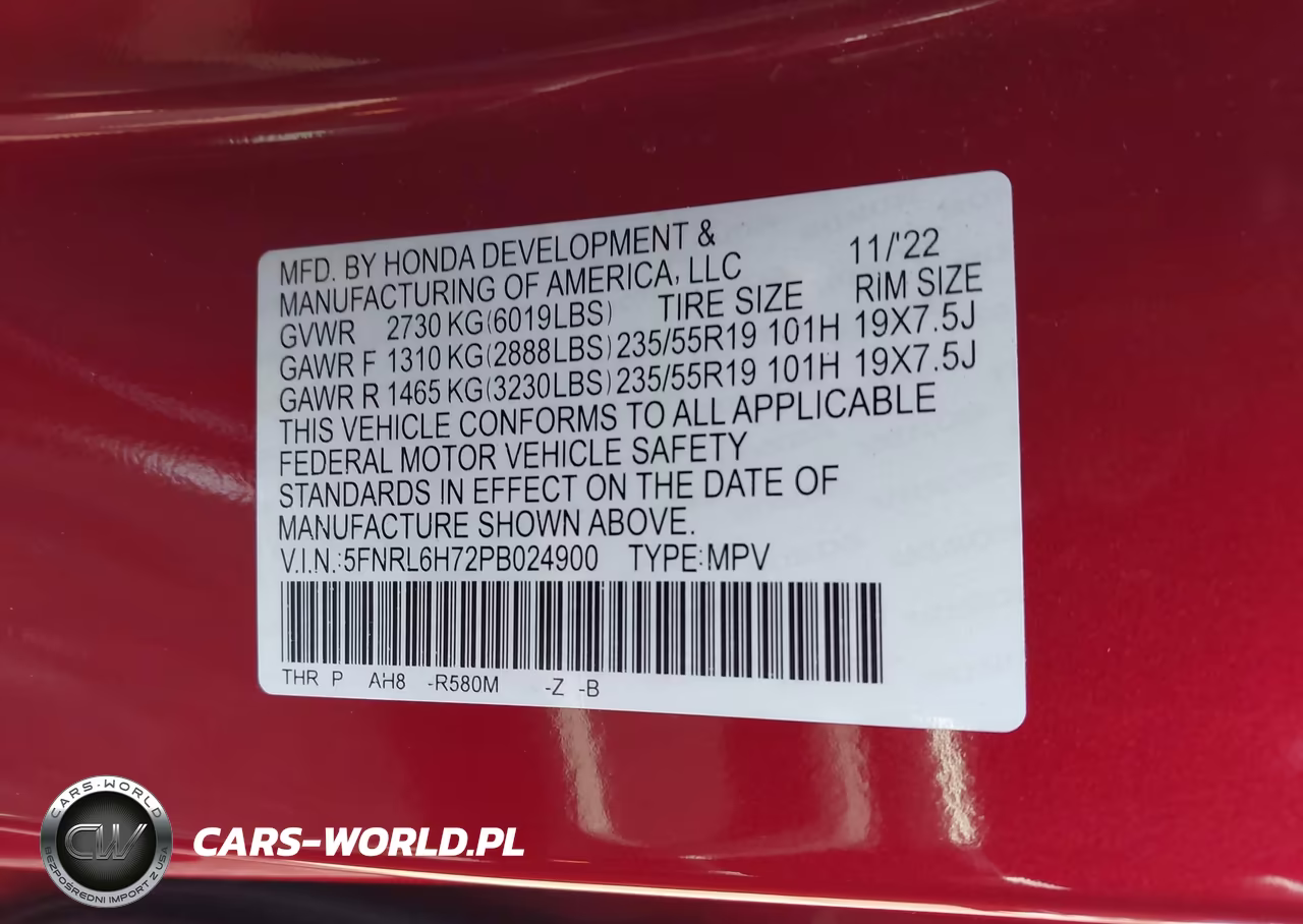 2023 Honda Odyssey Sport VIN:5FNRL6H72PB024900 - 9