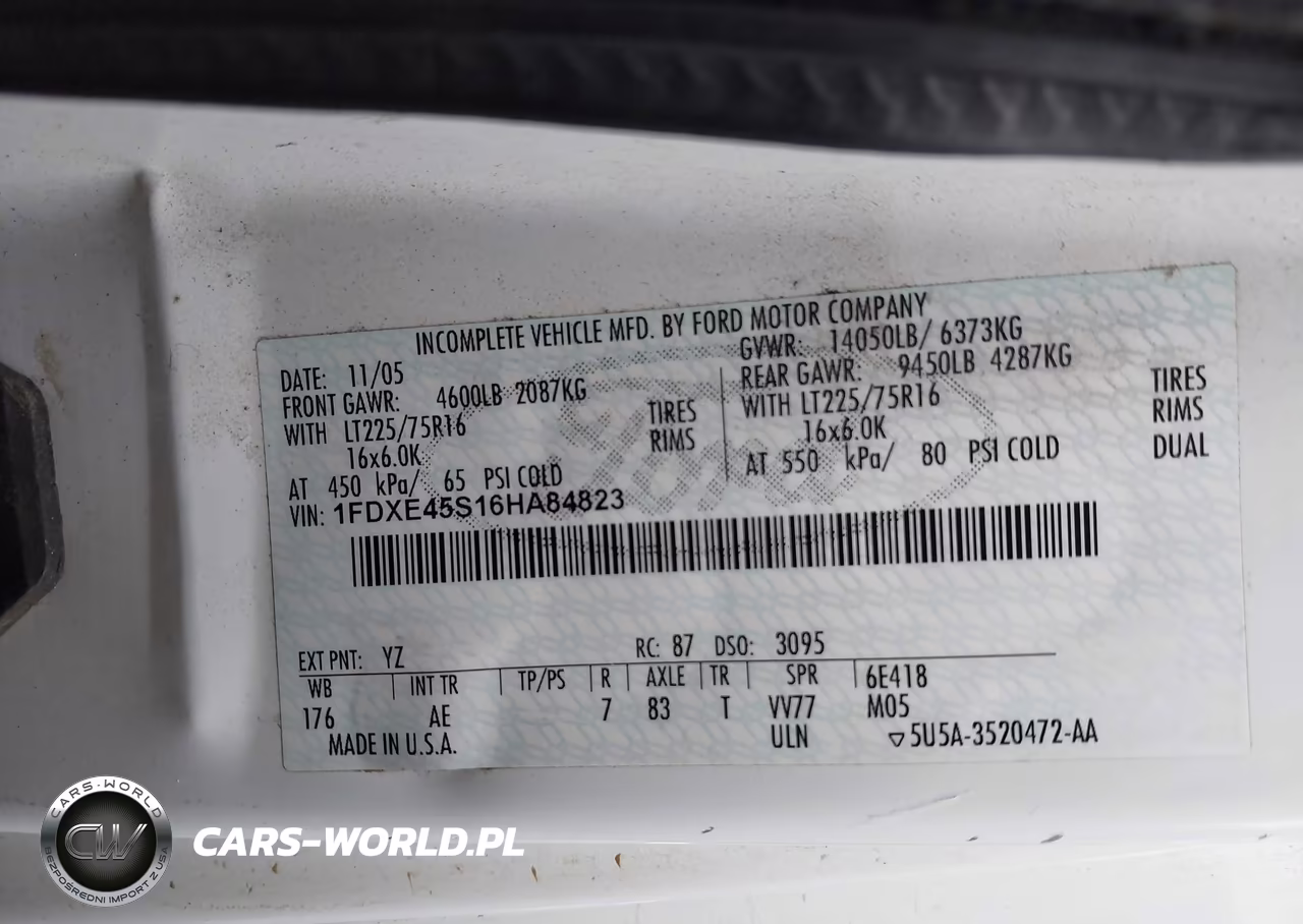 2006 Ford E-450 Cutaway VIN:1FDXE45S16HA84823 - 8