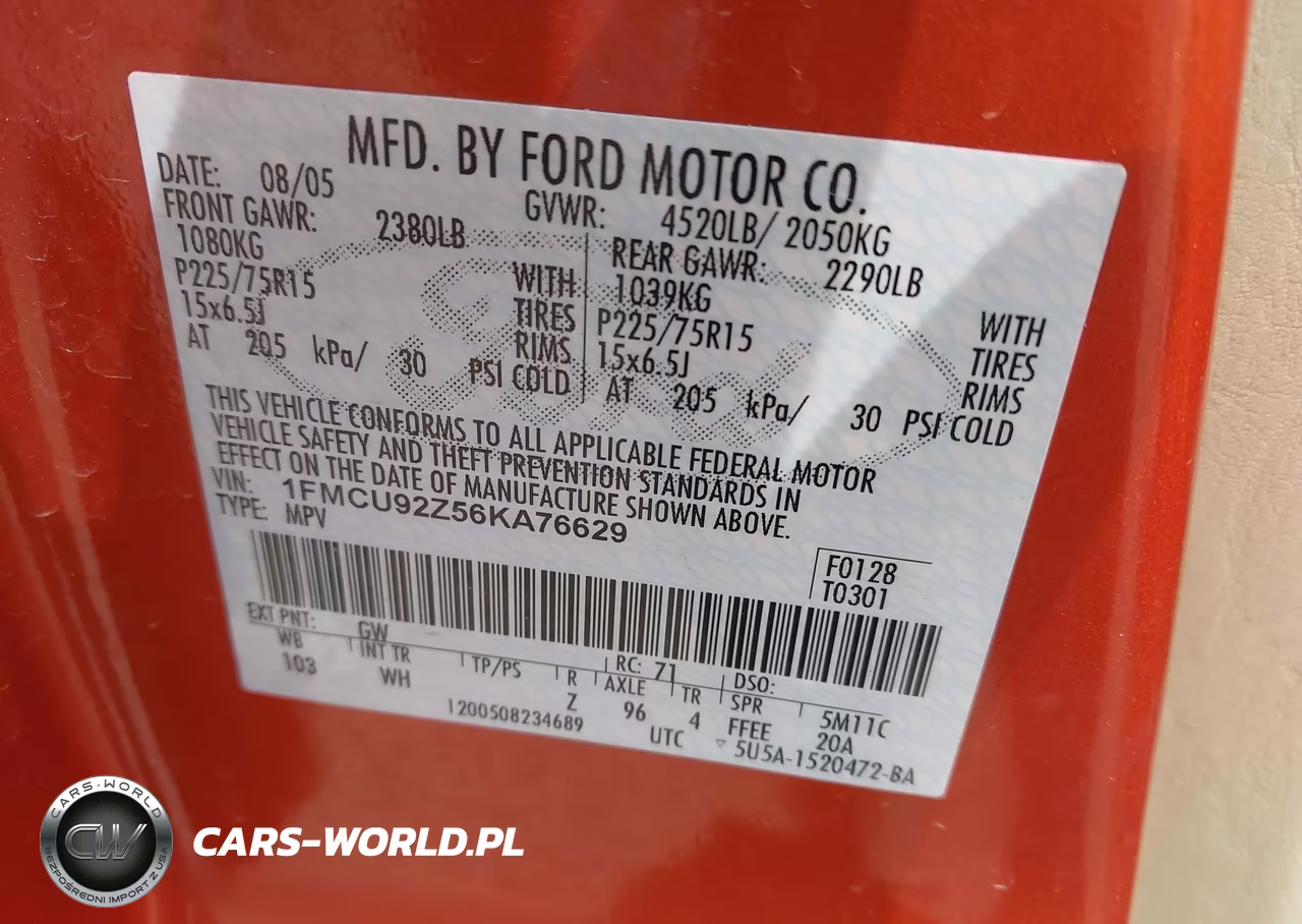 2006 Ford Escape Xls-Xls Manual VIN:1FMCU92Z56KA76629 - 9