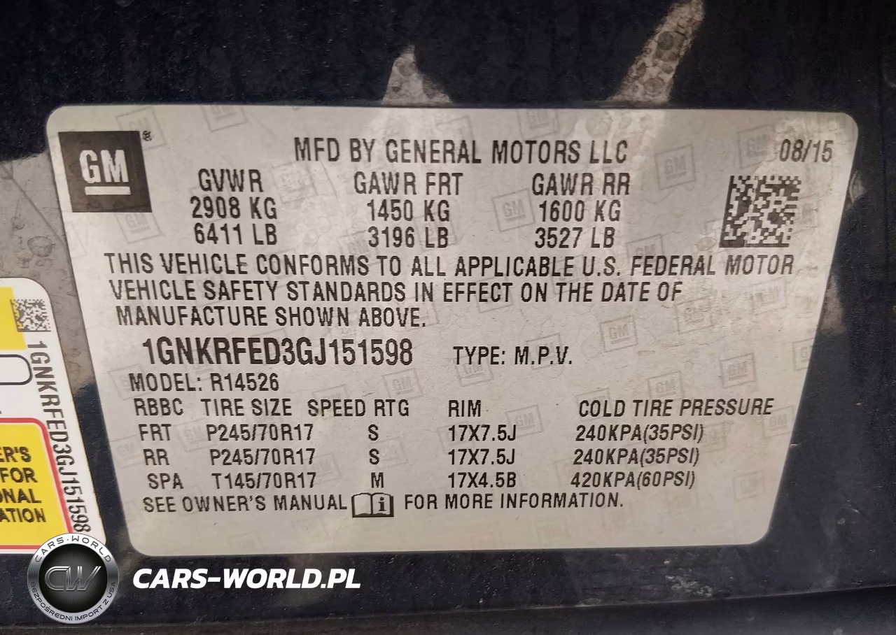 2016 Chevrolet Traverse Ls VIN:1GNKRFED3GJ151598 - 9