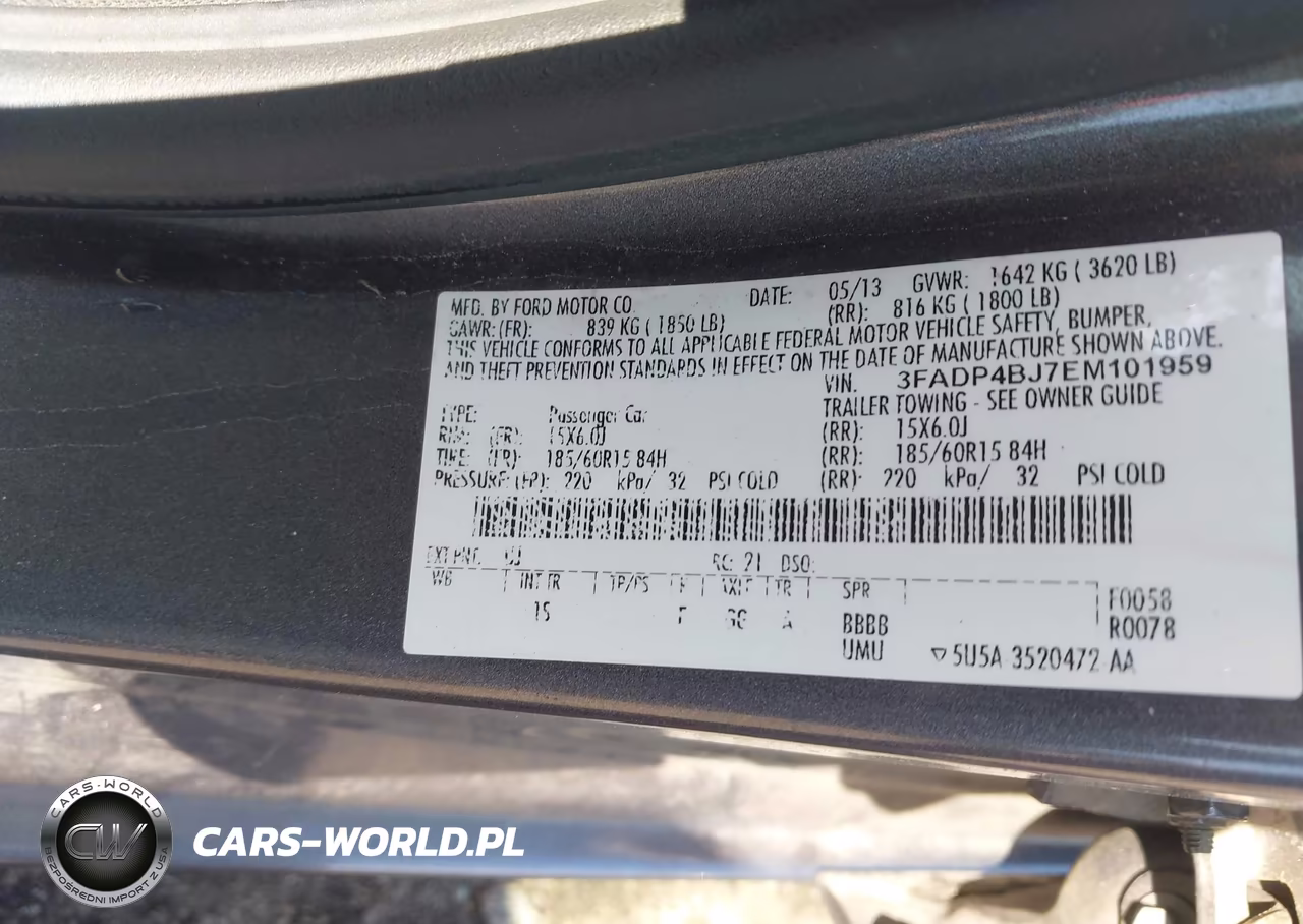 2014 Ford Fiesta Se VIN:3FADP4BJ7EM101959 - 9