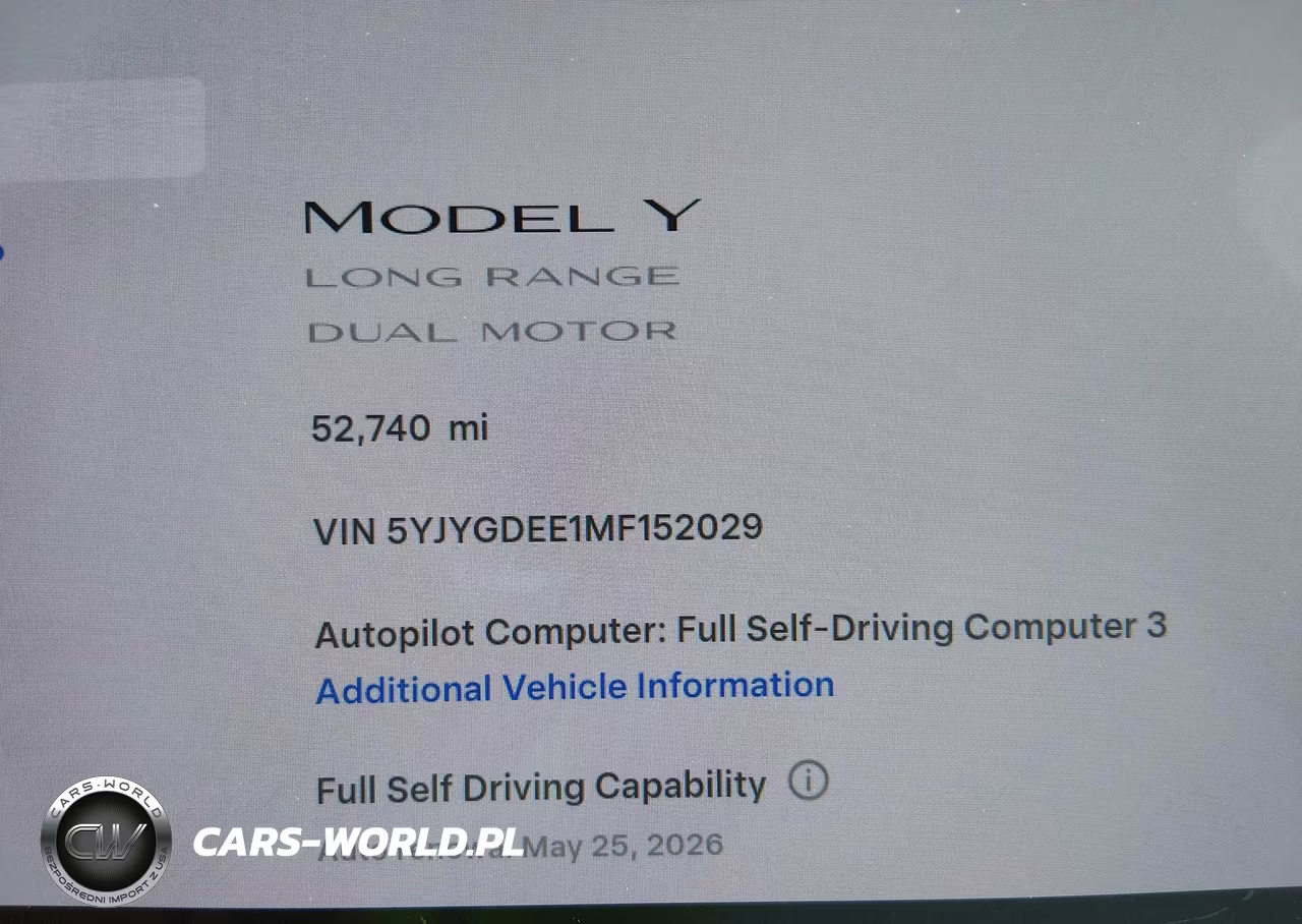 2021 Tesla Model Y Long Range Dual Motor All-Wheel Drive VIN:5YJYGDEE1MF152029 - 7