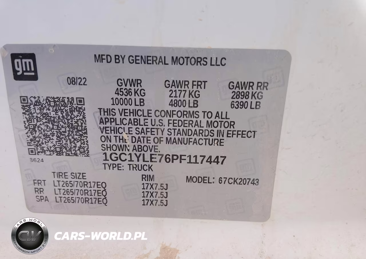 2023 Chevrolet Silverado 2500Hd 4Wd Standard Bed Wt VIN:1GC1YLE76PF117447 - 4